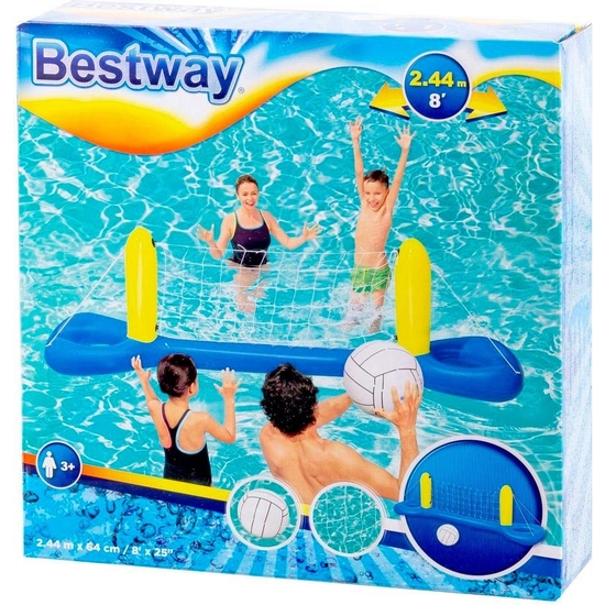 JUEGO DE VOLEYBALL BESTWAY HINCHABLE CON PELOTA 243 X 64 CM image 1