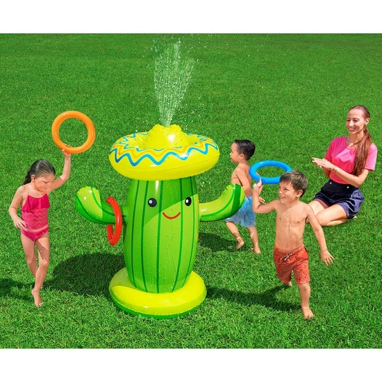 JUEGO CACTUS HINCHABLE CON ROCIADOR AGUA Y ANILLAS BESTWAY 105X60 image 2