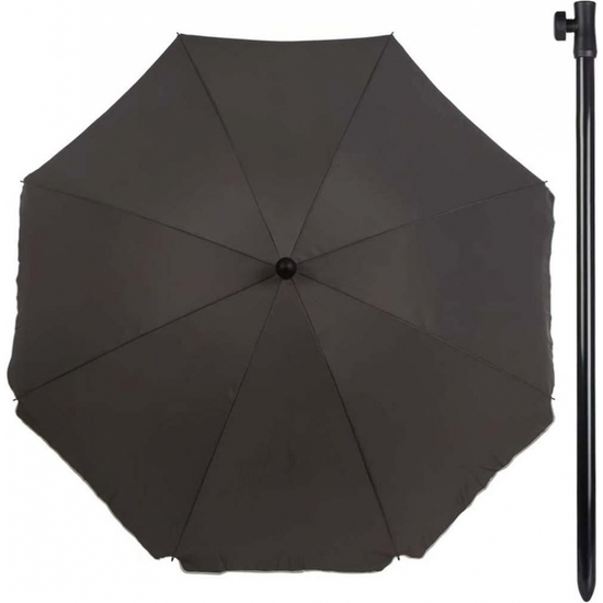 SOMBRILLA JARDÍN 240 CM LONA GRIS image 0