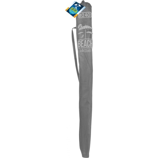 SOMBRILLA JARDÍN 240 CM LONA GRIS image 1