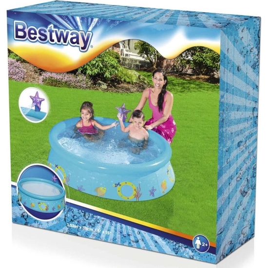 PISCINA AUTOPORTANTE ANIMALITO SPRAY BESTWAY 152 X 38 CM 477 LITROS image 1