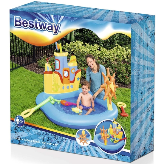 PISCINA HINCHABLE ACTIVIDADES BARCO BESTWAY 140 X X130 X 104 image 1