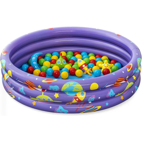 PISCINA HINCHABLE CON 50 BOLAS DE COLORES BESTWAY 102 X 25 image 0