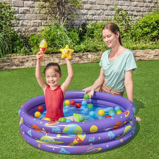 PISCINA HINCHABLE CON 50 BOLAS DE COLORES BESTWAY 102 X 25 image 2