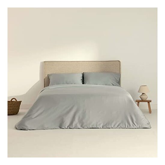 FUNDA NÓRDICA SATÉN 300 HILOS ULTIMATE GREY PARA CAMA DE 120 (200X200 CM.) image 1