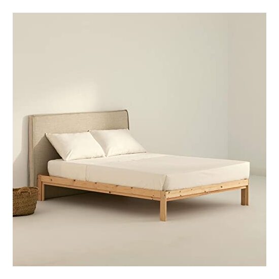 JUEGO DE SÁBANAS SATÉN 300 HILOS MODELO NATURAL PARA CAMA DE 105. image 0