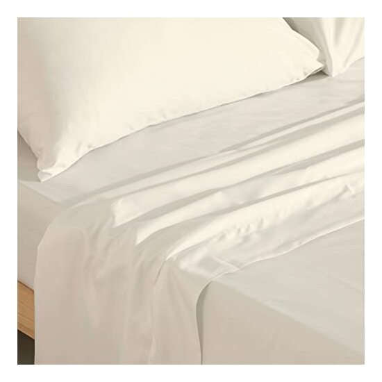 JUEGO DE SÁBANAS SATÉN 300 HILOS MODELO WHITE PARA CAMA DE 90. image 1