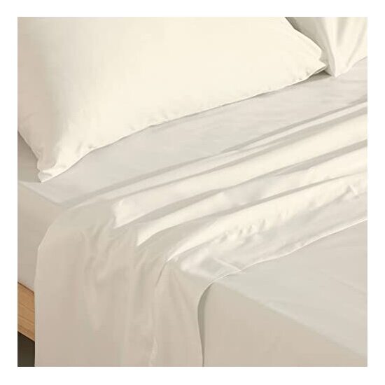 JUEGO DE SÁBANAS SATÉN 300 HILOS MODELO WHITE PARA CAMA DE 105. image 1