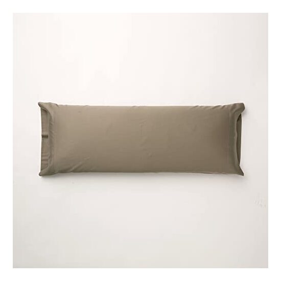 FUNDA DE ALMOHADA SATÉN 300 HILOS LISO DESERT SAGE DE 90CM. image 0