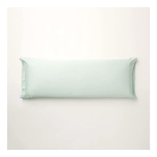 FUNDA DE ALMOHADA SATÉN 300 HILOS LISO MINT DE 90CM. image 0