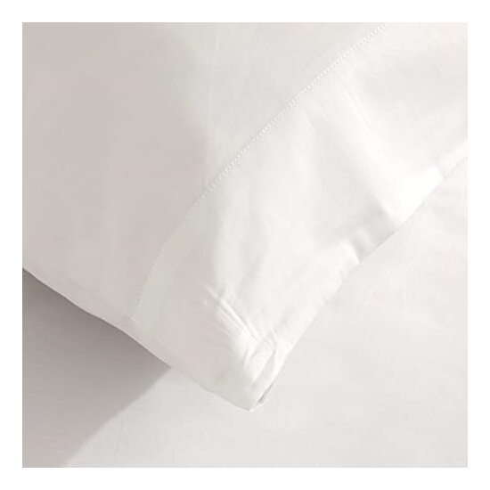 FUNDA DE ALMOHADA SATÉN 300 HILOS LISO WHITE DE 90CM. image 1