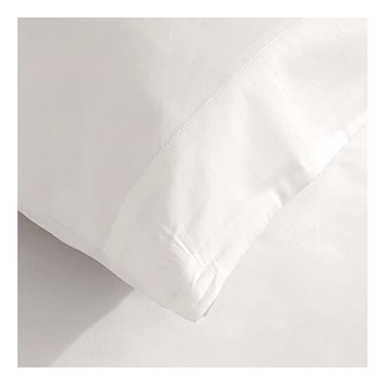 FUNDA DE ALMOHADA SATÉN 300 HILOS LISO WHITE DE 105CM. image 1