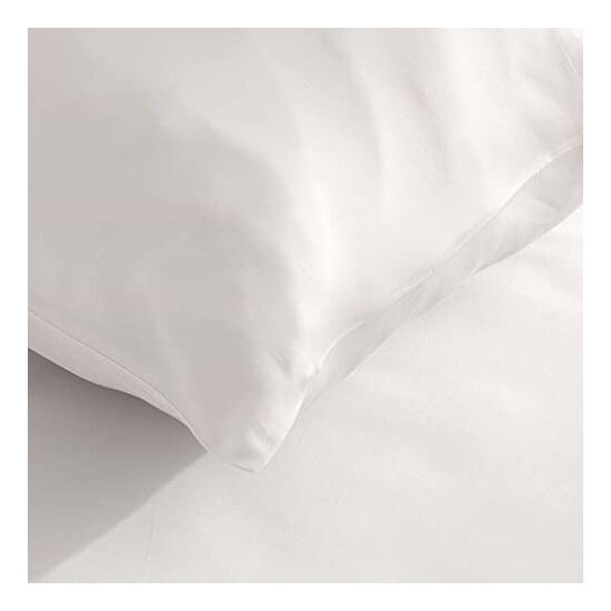 FUNDA DE ALMOHADA SATÉN 300 HILOS LISO WHITE DE 65X65CM. image 1