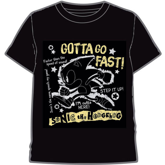 CAMISETA GO FAST SONIC THE HEDGEHOG ADULTO image 0