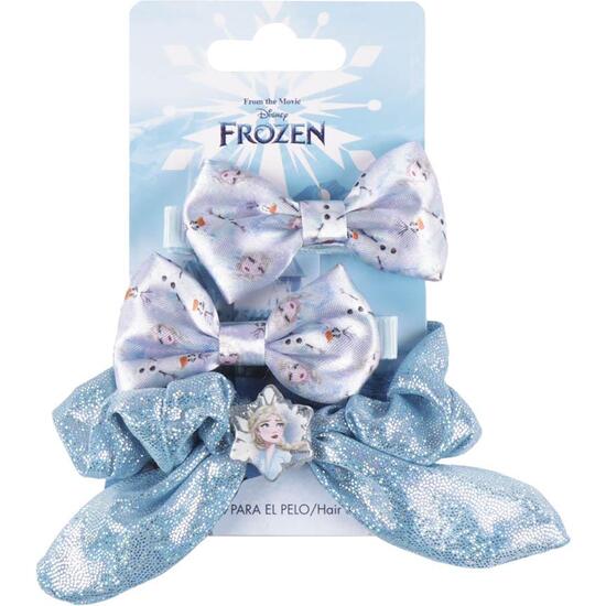 ACCESORIOS PELO LAZOS 3 PIEZAS FROZEN BLUE image 0