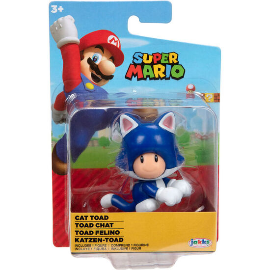 FIGURA TOAD FELINO SUPER MARIO NINTENDO 6,5CM image 0