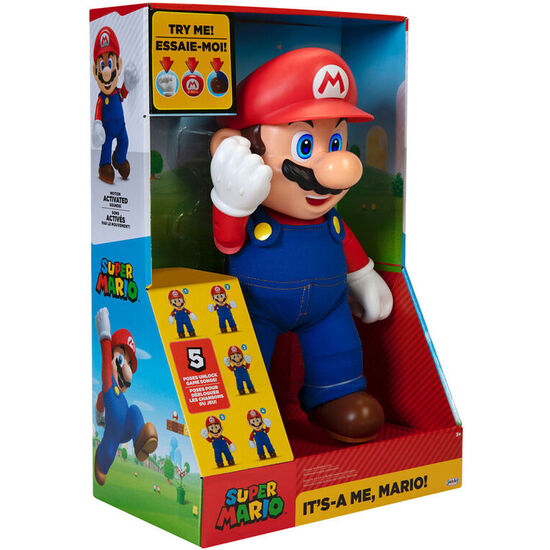 FIGURA INTERACTIVA INGLES ITS A ME MARIO SUPER MARIO NINTENDO 36CM image 1