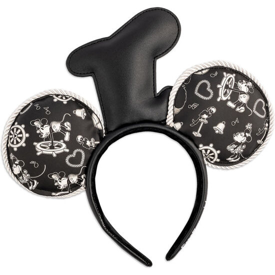 DIADEMA OREJAS STEAMBOAT WILLIE MICKEY MOUSE DISNEY LOUNGEFLY image 1