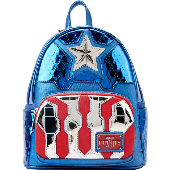 MOCHILA METALLIC CAPITAN AMERICA MARVEL LOUNGEFLY 26CM image 0