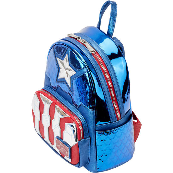 MOCHILA METALLIC CAPITAN AMERICA MARVEL LOUNGEFLY 26CM image 1