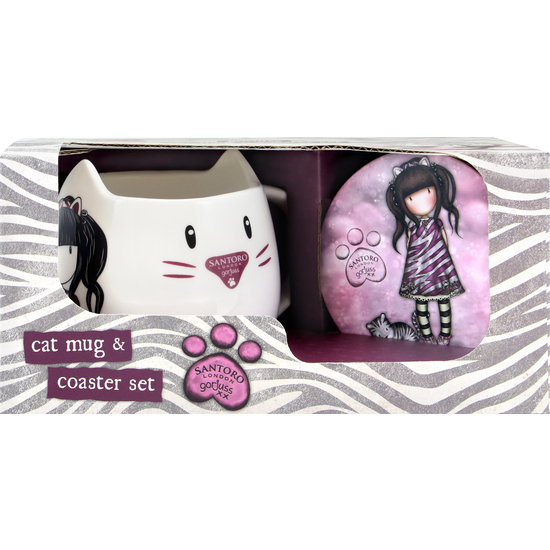 SET DE TAZA Y POSAVASOS GORJUSS™ "RUBY WILD" image 0