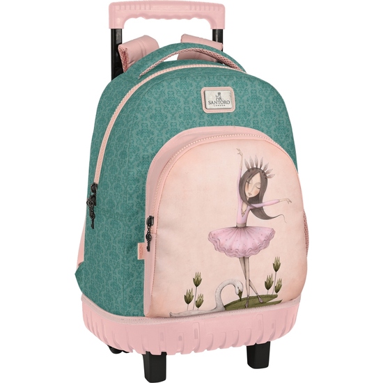 MOCHILA GDE. C/RUEDAS COMPACT SANTORO™’S MIRABELLE "SWAN LAKE" image 0