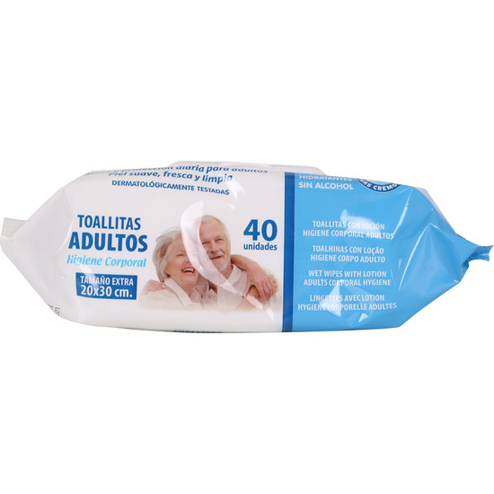 40 UNITS ADULT WET WIPES 20X30 CM image 1