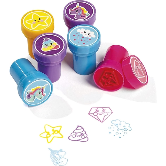 JUEGO UNICORNIOS 12 SELLOS ESTAMPACIÓN image 1