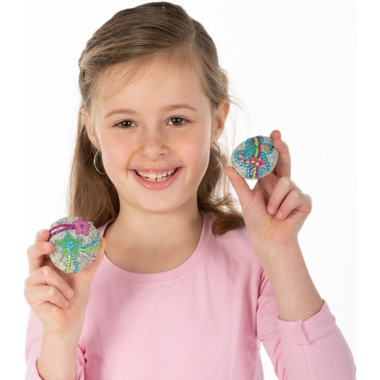 KIT CREATIVO DECORA PIEDRAS CON PINTURA Y DIAMANTES image 6