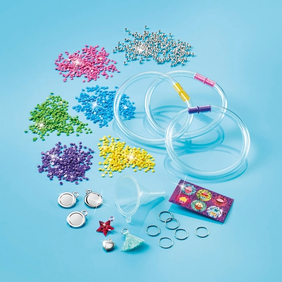 KIT CREATIVO PULSERAS DE TUBOS CON PURPURINA image 1
