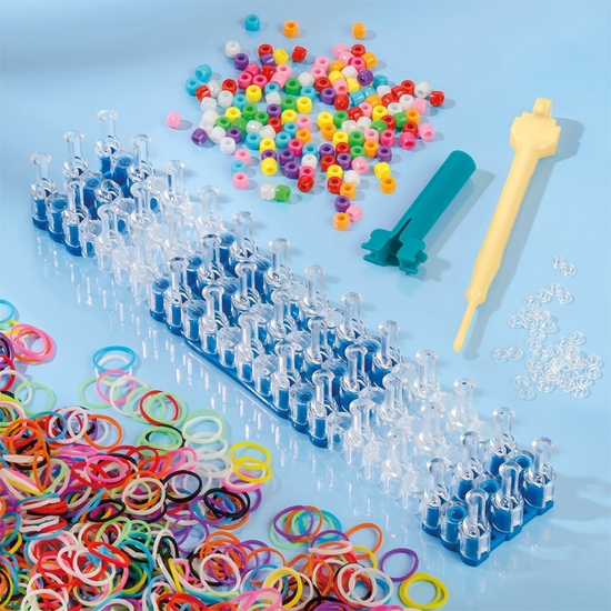 KIT CREATIVO PULSERAS CON TELAR 700 GOMAS ELÁSTICAS image 1