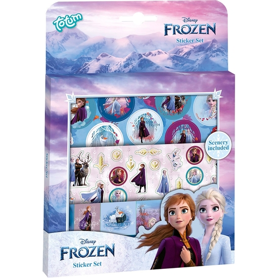 FROZEN SET DE PEGATINAS, CAJA CON 3 HOJAS Y ESCENOGRAFÍA image 0