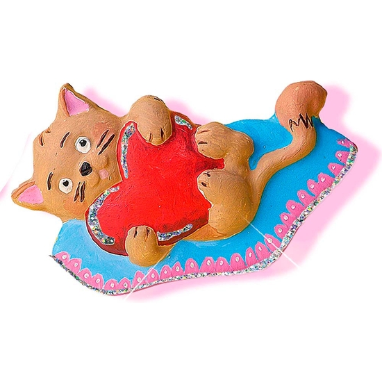 SES CREATIVE JUEGO MOLDEAR Y PINTAR PERROS Y GATOS CON GLITTER image 2