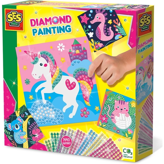 SES CREATIVE PINTA CON DIAMANTES ANIMALES image 0