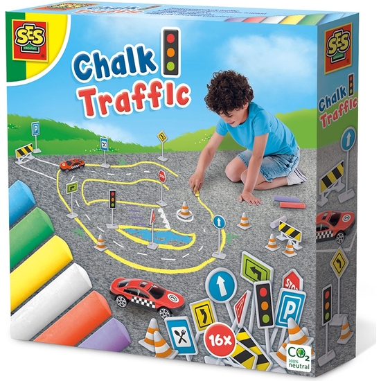 SES OUTDOOR SET TIZAS SUELO CON CIRCUITO PARA COCHES image 0