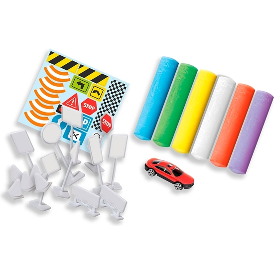 SES OUTDOOR SET TIZAS SUELO CON CIRCUITO PARA COCHES image 1