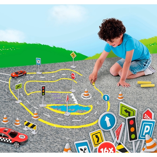 SES OUTDOOR SET TIZAS SUELO CON CIRCUITO PARA COCHES image 2