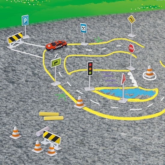 SES OUTDOOR SET TIZAS SUELO CON CIRCUITO PARA COCHES image 5