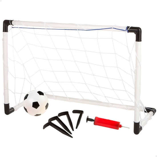 PORTERÍA FÚTBOL CON BALÓN E HINCHADOR image 0