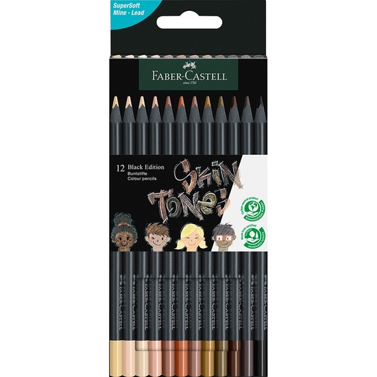 ESTUCHE 12 LÁPICES FABER-CASTELL TONOS PIEL BLACKEDITION image 0