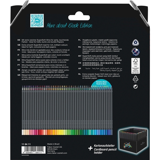 ESTUCHE CON SOPORTE 100 LÁPICES DE COLORES FABER-CASTELL BLACKEDITION image 2