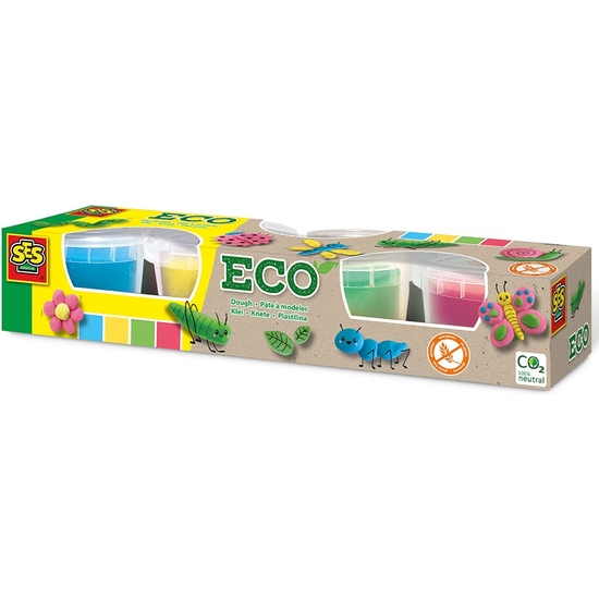 SES PASTA BLANDA ECO PACK 4 BOTES COLORES BÁSICOS 90 GR. image 0