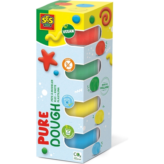 SES PASTA BLANDA VEGAN PACK 4 BOTES COLORES NATURE 90 GR. image 0