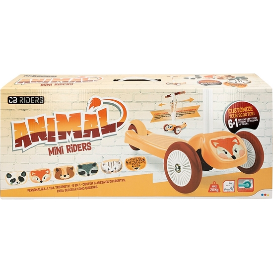 PATINETE 3 RUEDAS 6 ANIMALES PERSONALIZABLE HASTA 20 KG. image 1