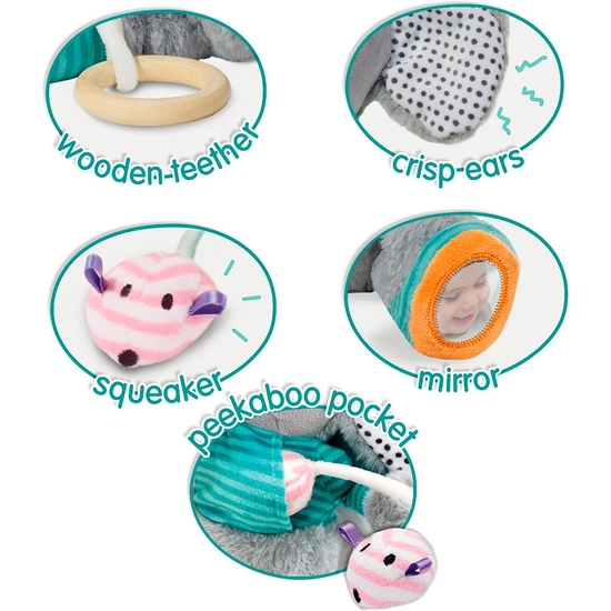 SES TINY TALENTS PELUCHE SENSORIAL ELEFANTE image 2
