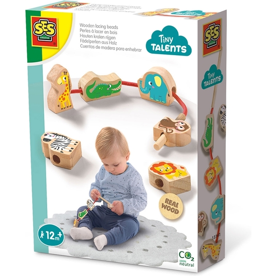SES TINY TALENTS CUENTAS DE MADERA PARA ENHEBRAR image 0
