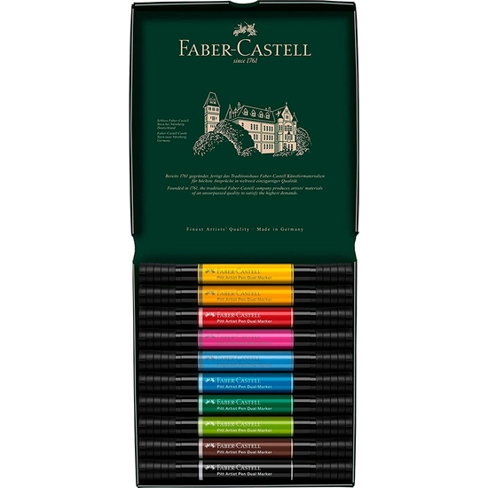 ESTUCHE FABER-CASTELL PITT ARTIST DUAL MARKER 10 COLORES image 2
