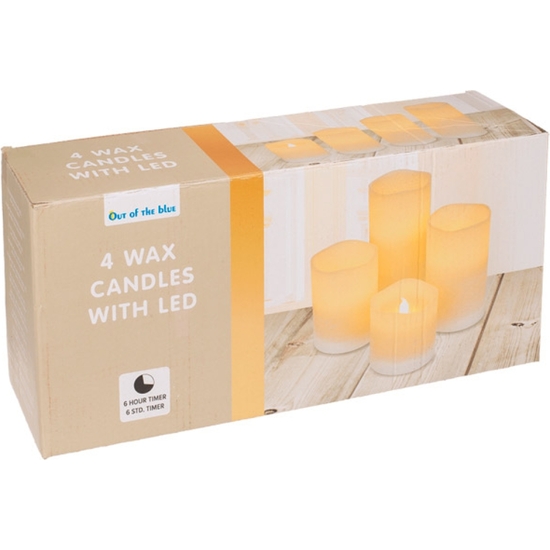 SET 4 VELONES LED 15-12-10-7 CM. image 1