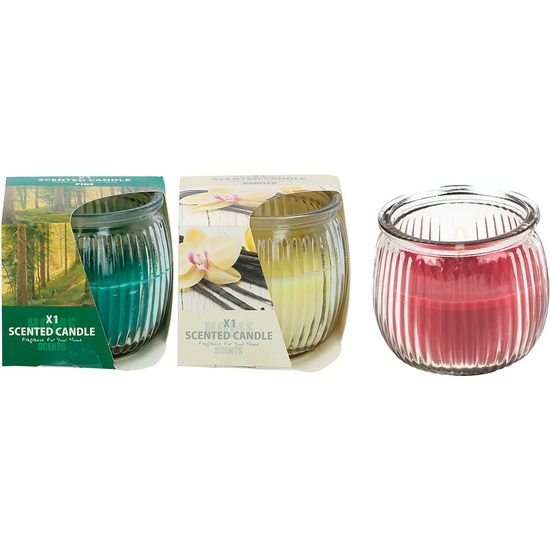 EXPOSITOR 12 VELAS AROMÁTICA TARRO CRISTAL 7 CM 36 HORAS DE DURCIÓN image 1