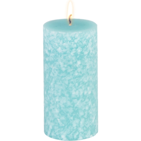 EXPOSITOR 12 VELAS MARMOLADO AZUL Y GRIS 10X6 CM 25 HORAS DE DURACIÓN image 2